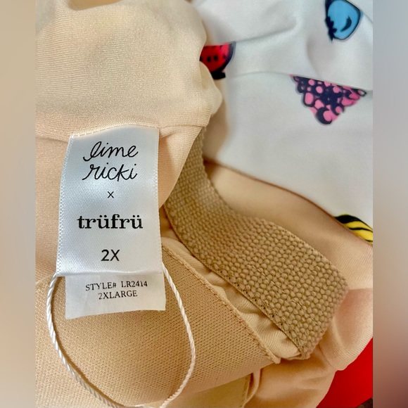 LIME RICKI x TRUFRU Collab NWOT
FRUIT BASKET SHOULDER-TIE ONE-PIECE SIZE 2X - Picture 3 of 12